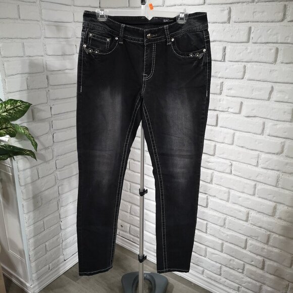 Suko Jeans Ladies Size 10 Narrow Legs Black Jeans - Picture 1 of 13